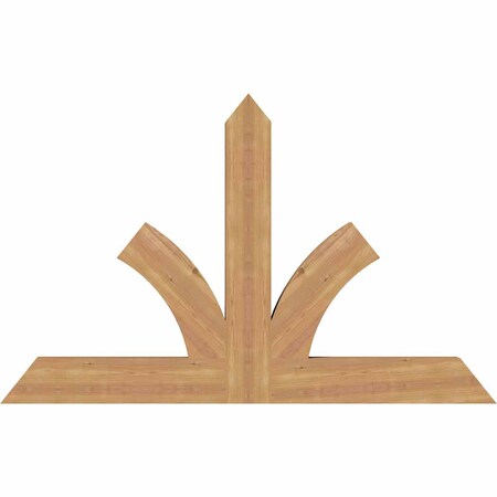 Ekena Millwork Richland Timber Gable Bracket, Western Red Cedar, 60"W x 38"H x 3 1/2"D x 5 1/2"F, 15/12 Pitch GBW060X38X0406RIC00SWR
